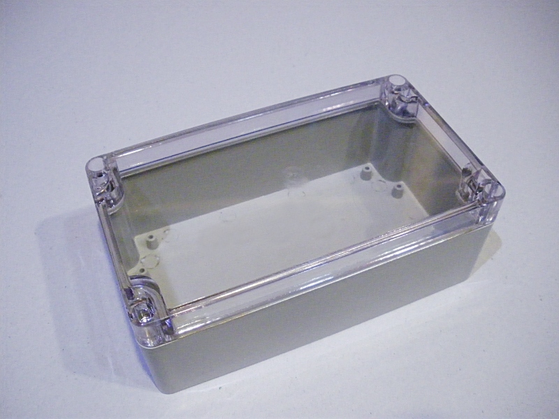 Wasserfestes ABS Gehuse mit transparentem Deckel F2-P1 158x90x6